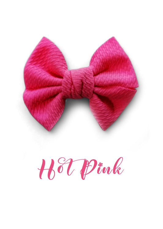 Hot Pink Soft Textured Bow